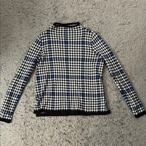 Crown & Ivy Plaid Houndstooth Sweater